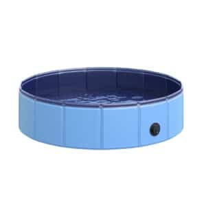 PawHut Hundebadewanne mit Wasserablassventil blau 80 x 20 cm (ØxH)