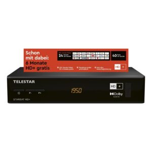 TELESTAR STARSAT HD+ HDTV Satreceiver mit HD+ Kartenleser Mediaplayer