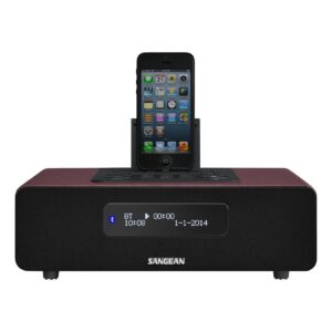 SANGEAN DDR-38 Red DAB+/FM-Docking-Tischempfänger mit Bluetooth