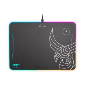 L33T Gaming KVENNAVAGN RGB Hard Gaming Matte mit Qi-Ladefunktion