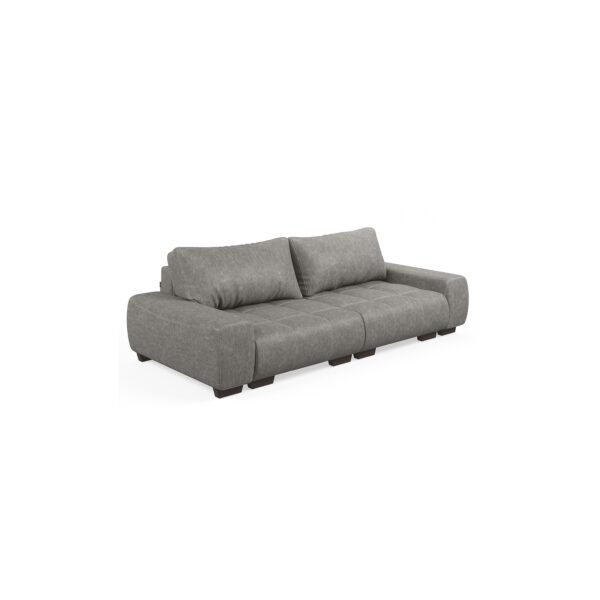 VitaliSpa Sofa PERRY Schlaffunktion - Anthrazit Couch Schlafsofa Schumstoff Grau