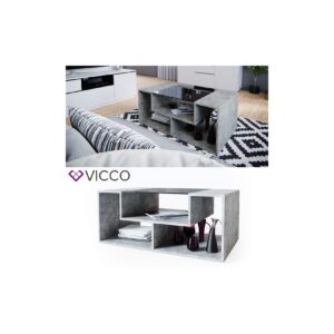 VICCO Couchtisch Gabriel Beton 100cm Sofatisch Kaffeetisch Beistelltisch Ablage