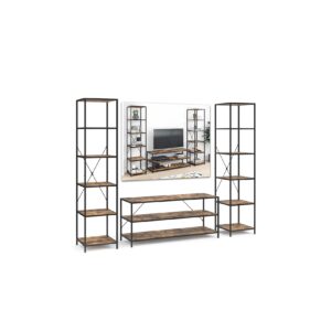 VICCO Loft Set Fyrk Standregal Bücherregal Fernsehtisch Sideboard Wandregal Holz Regal