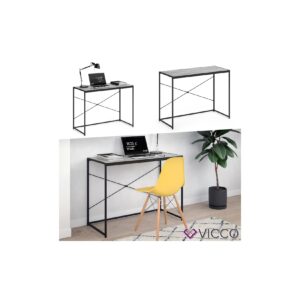 VICCO Loft Schreibtisch Fyrk Bürotisch Arbeitstisch PC Tisch Beton 100 x 45