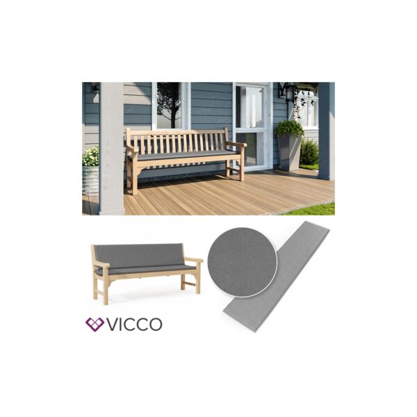 VICCO Bankauflage 180x40x5cm Bankpolster Gartenbank-Auflage Sitzpolster Auflage