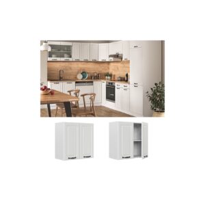 Vicco Hängeschrank 60 cm Weiß Küchenschrank Hängeschrank Küchenzeile R-Line