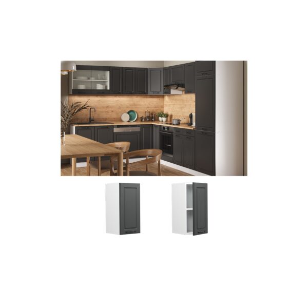 Vicco Hängeschrank Küchenschrank Küchenzeile Landhaus R-Line 30 cm Weiß-Anthrazit