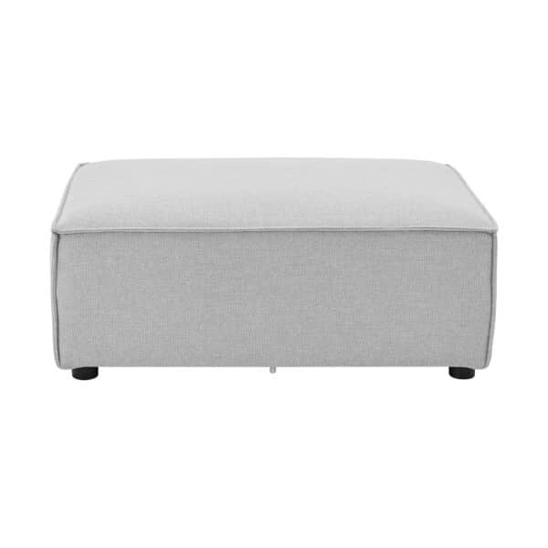 Juskys modulares Sofa Domas in Stoff Hellgrau - Ottomane - individuell kombinierbar