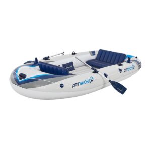 ArtSport Schlauchboot 322 cm für 4 Personen - Paddelboot aufblasbar mit 2 Sitzbänken & Zubehör