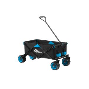 SAMAX Faltbarer Bollerwagen Offroad - Schwarz / Blau