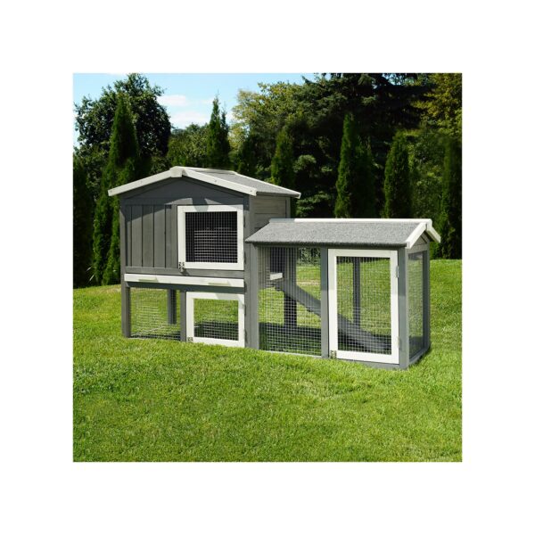 MyAnimal Hasenstall MH-03 Doppelstockhaus mit Garten