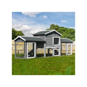 MyAnimal Hasenstall MH-03 Doppelstockhaus mit Garten