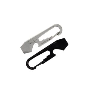 NITE IZE DoohicKey Mini Multi Tool Karabiner Messer Schrauben Schlüssel Anhänger Farbe: silber