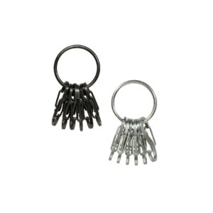 NITE IZE Key Ring Schlüssel Bund Anhänger Mini Karabiner Schnapp Haken Organizer Farbe: silber