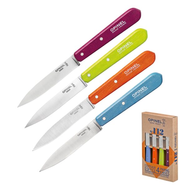 OPINEL Küchenmesser Set Sweet Pop 112 - Obstmesser Gemüsemesser Schälmesser Holz