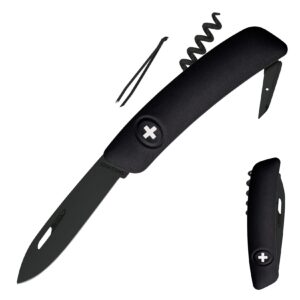 SWIZA Schweizer Messer D01 AllBlack - Taschenmesser Klappmesser 6 Funktionen