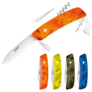 SWIZA Schweizer Messer C03 – 5 Farben Taschenmesser Klappmesser 11 Funktionen Farbe: Camo Khaki