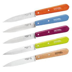 OPINEL Küchenmesser 112 Obstmesser Gemüsemesser Schälmesser Allzweckmesser Holz Farbe: lila