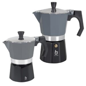 BO-CAMP Espressokocher Percolator - Kaffee Kocher Espresso Kanne Alu 2-6 Tassen Variante: 3 Tassen
