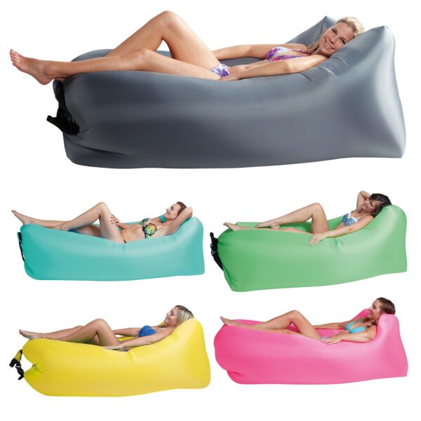 Air Lounger To Go 2 Liegesack Sitzsack Luft Sofa Lounge Couch Sessel aufblasbar Farbe: Grau