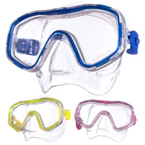 SALVAS Kinder Tauchmaske Easy Schnorchel Taucher Schwimm Brille Maske Mit Nase Farbe: blau