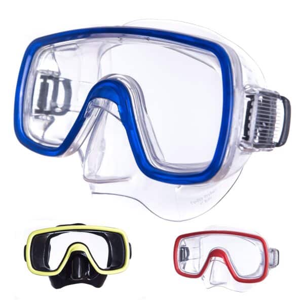 SALVAS Tauch Maske Domino Sr Schnorchel Schwimm Brille Anti Beschlag Erwachsene Farbe: Rot