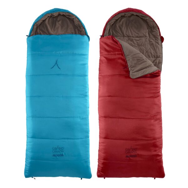 GRAND CANYON Kinderschlafsack Utah 150 Kids Mumien Jugend Winter Schlafsack +2°C Farbe: Red Dahlia