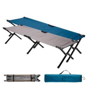 GRAND CANYON Alu Feldbett Topaz M/L Camping Liege Gäste Klapp Bett Groß 150 kg Modell: Medium - Dark Blue