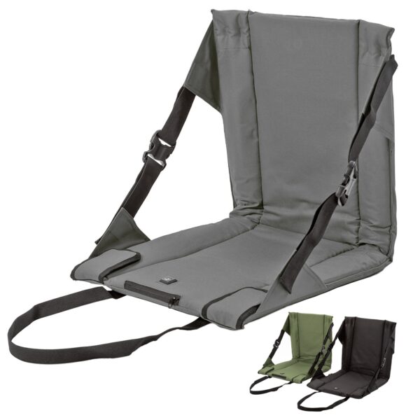 OUTCHAIR BackUp Thermo Sitz Heizkissen Jagd Angeln Stadion Kissen Beheizbar Akku Farbe: grey