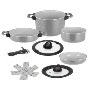 BRUNNER Koch Geschirr Set Fusion 7+1 Magnetic Camping Küche Topf Pfanne Keramik