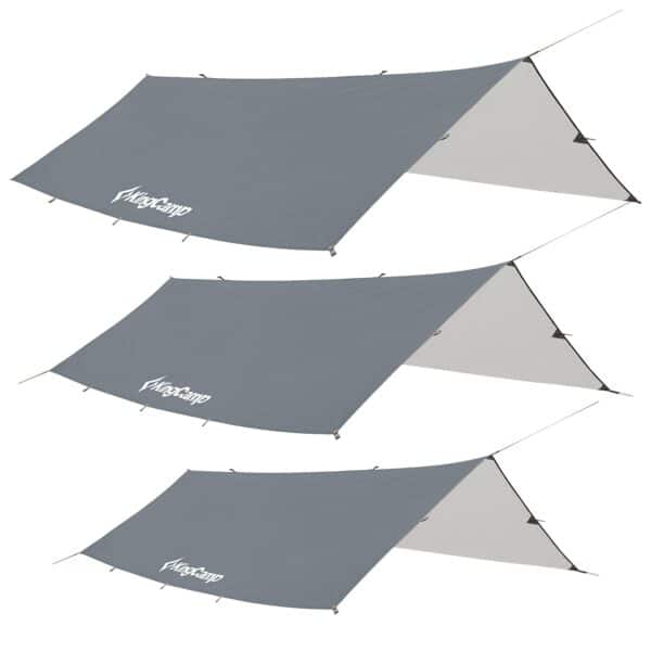 KINGCAMP Camping Tarp Bowman Sonnensegel Bus Zelt Wind Schutz Plane Dach UV 50+ Größe: M - 3 x 3 m