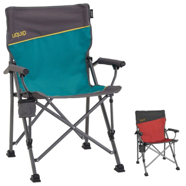 UQUIP Campingstuhl Roxy Strandstuhl Faltstuhl Klappstuhl Faltbar Stahl 120 kg Farbe: Blue/grey