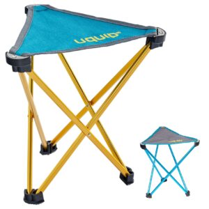 UQUIP Leichtgewichtshocker Trinity M Mini Dreibein Hocker Campinghocker 150 kg Farbe: Blue/yellow