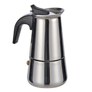 Edelstahl Espressokocher -Espressokanne Espresso Kaffe Kocher -Camping -2 Tassen