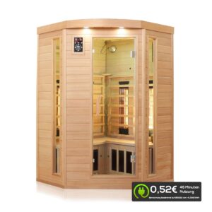 Dewello® Infrarotkabine Infrarotsauna LAKEFIELD 3 120cm x 120cm inkl. 5 Vollspektrumstrahler