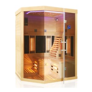 Dewello® Infrarotsauna Infrarotkabine OTTAWA 140x120cm 1-2 Person inkl. 6 Vollspektrumstrahler