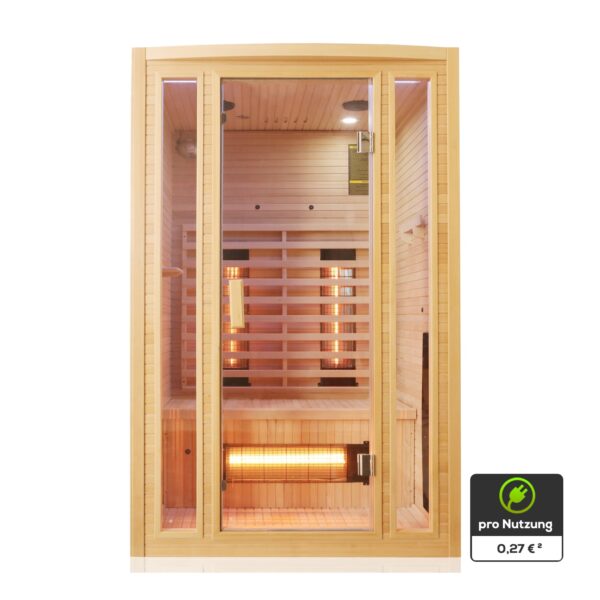 Tronitechnik® Infrarotkabine Infrarotsauna MANILA 120cm x 100cm inkl. 5 Vollspektrumstrahler