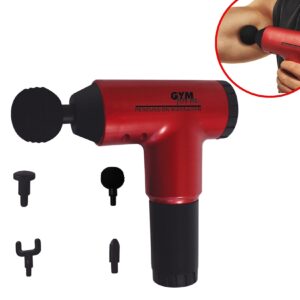 Gymform® Massagepistole Massage Gun mit 4 Massageköpfen Percussion Massager