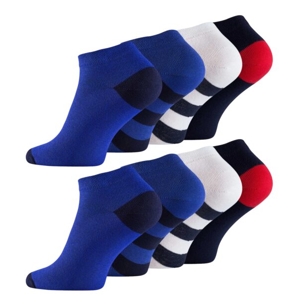 Vincent Creation® Sneaker Socken 8 Paar Ringel und Uni