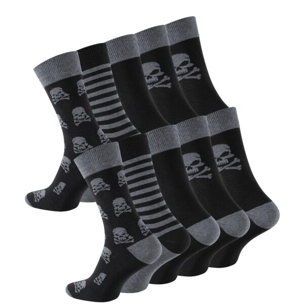 Cotton Prime® 8 Paar Baumwoll Socken mit Totenkopf-Design