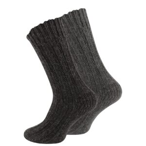 Cotton Prime® 4 Paar Woll-Stricksocken mit ALPAKA Unisex Alpakasocken