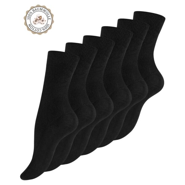 Yenita® 6 Paar 100% Baumwoll-Socken