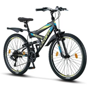 Licorne Bike Strong V Premium Mountainbike in 24 und 26 Zoll - Fahrrad für Jungen