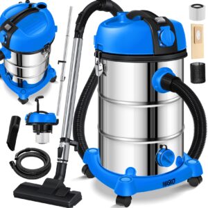 MASKO® Industriestaubsauger Staubsauger Nass Trocken Sauger Edelstahl 2300W + Steckdose   Blasfunktion   Trocken-Saugen & Nass-Saugen   Push&Clean   Industrie-Sauger mit & ohne Beutel   beutellos