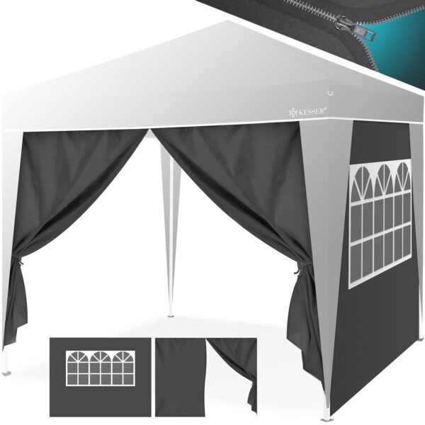 KESSER® 2X Seitenwand für Pavillon 3x3m - Faltpavillon Pop Up   klappbar   platzsparend   verstaubar