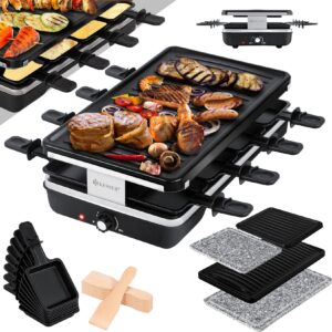 KESSER® Raclette-Grill mit Naturgrillstein