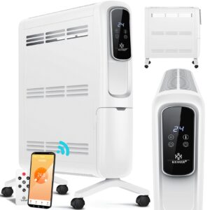 KESSER® Konvektor Elektrische Heizung ECO 2500W Heizkörper Elektroheizung Standheizung energiesparend Display WiFi App & Fernbedienung Touchscreen - Mobil Radiator 24h Timer Thermostat