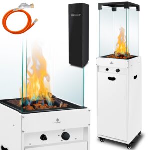 KESSER® Heizstrahler Gas Terrassenheizstrahler Gasheizungen Gasheizstrahler Gasheizer inkl. Schutzhülle Outdoor-Heizung Mobiler Heizpilz Flammenheizer