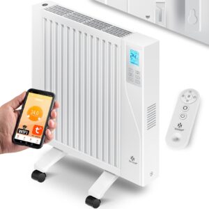 KESSER® Elektroheizkörper Infrarotheizung energiesparend 2in1 Mobile & Wand-Konvektor Elektroheizung mit WiFi App-Steuerung & Fernbedienung Radiator Heizung elektrisch Heizkörper 24h Timer