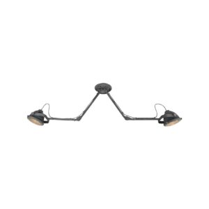 BRILLIANT Lampe Carmen Deckenspot 2flg grau Beton   2x A60